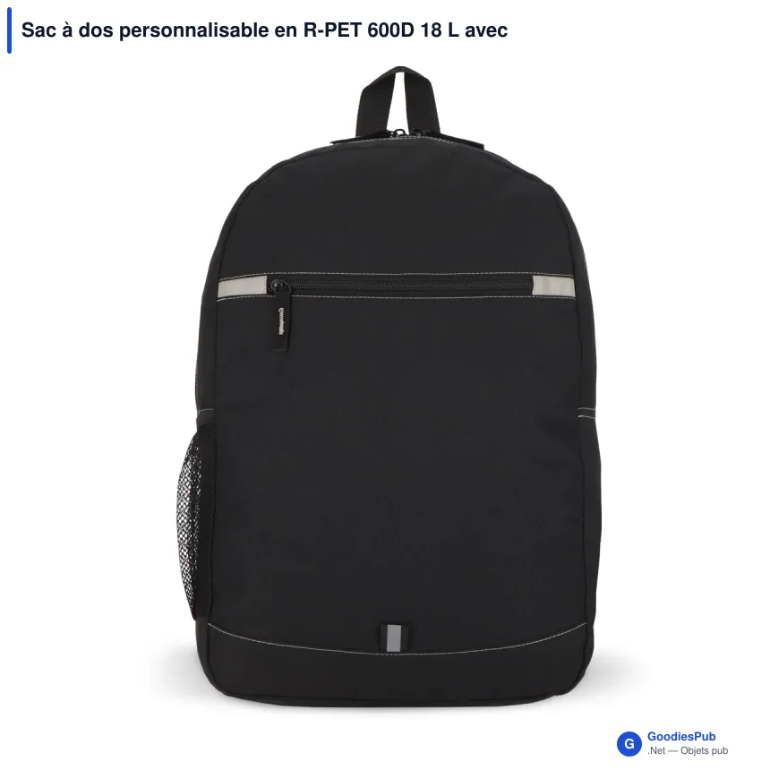 Sac à dos personnalisable en R-PET 600D 18 L avec logo - Nevada - Image 4