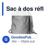Sac à dos personnalisable réfléchissant Melila avec logo - Miniature 1