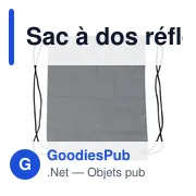 Sac à dos personnalisable réfléchissant Melila avec logo - Miniature 2