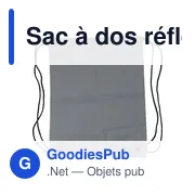 Sac à dos personnalisable réfléchissant Melila avec logo - Miniature 3