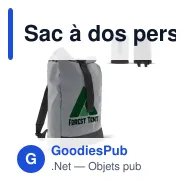 Sac à dos personnalisable Roll Top réfléchissant avec logo - 26 x 13 x 50 cm - Miniature 1