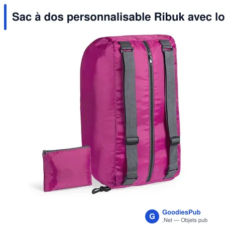 Sac à dos personnalisable Ribuk avec logo pour entreprises
