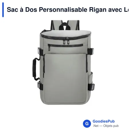 Sac à Dos Personnalisable Rigan avec Logo - Design Urbain