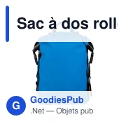 Sac à dos roll-top personnalisable Hermann avec logo - Miniature 1