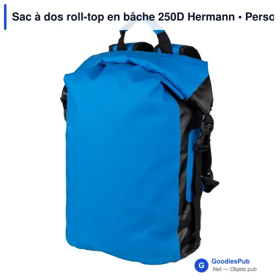 Sac à dos roll-top personnalisable Hermann avec logo - Image 2