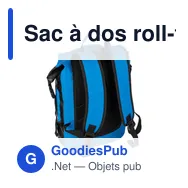 Sac à dos roll-top personnalisable Hermann avec logo - Miniature 11