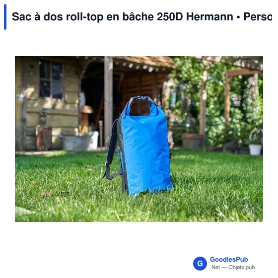 Sac à dos roll-top personnalisable Hermann avec logo - Image 12