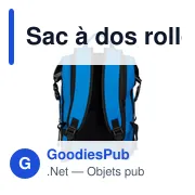 Sac à dos roll-top personnalisable Hermann avec logo - Miniature 3