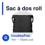 Sac à dos roll-top personnalisable Hermann avec logo - Miniature 7