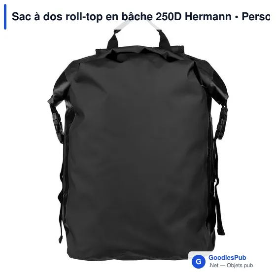 Sac à dos roll-top personnalisable Hermann avec logo - Image 7