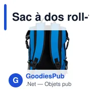 Sac à dos roll-top personnalisable Hermann avec logo - Miniature 9