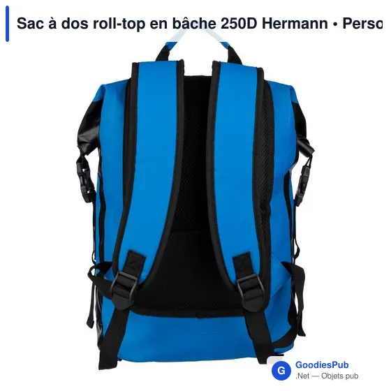 Sac à dos roll-top personnalisable Hermann avec logo - Image 9