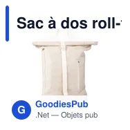 Sac à dos roll-top personnalisable en chanvre avec logo - Margarete - Miniature 1