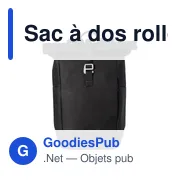Sac à dos roll-top personnalisable en polyester 600D avec logo - Miniature 1