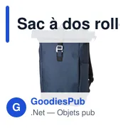 Sac à dos roll-top personnalisable en polyester 600D avec logo - Miniature 2
