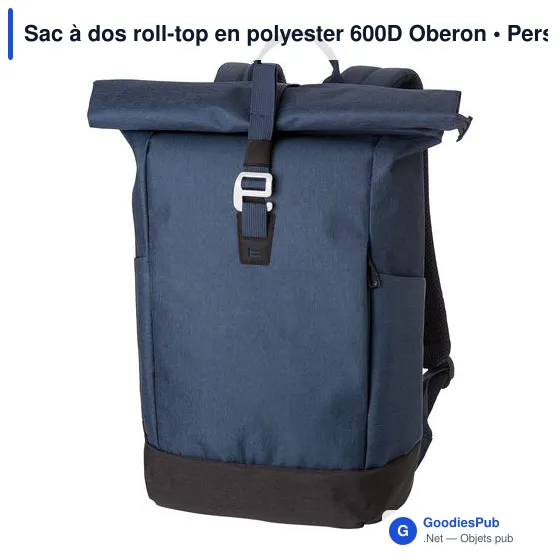 Sac à dos roll-top personnalisable en polyester 600D avec logo - Image 2