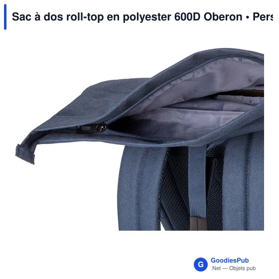 Sac à dos roll-top personnalisable en polyester 600D avec logo - Image 12