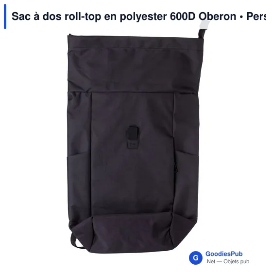 Sac à dos roll-top personnalisable en polyester 600D avec logo - Image 3