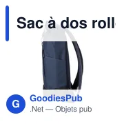 Sac à dos roll-top personnalisable en polyester 600D avec logo - Miniature 4