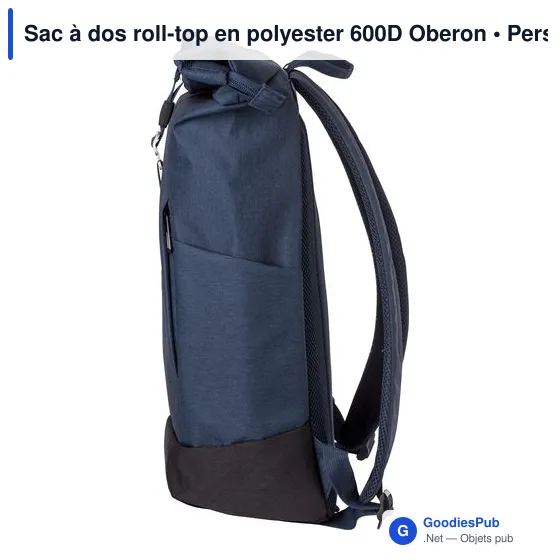 Sac à dos roll-top personnalisable en polyester 600D avec logo - Image 4