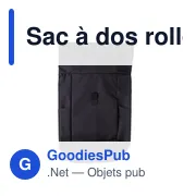 Sac à dos roll-top personnalisable en polyester 600D avec logo - Miniature 5