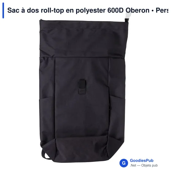 Sac à dos roll-top personnalisable en polyester 600D avec logo - Image 5
