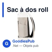Sac à dos roll-top personnalisable en polyester 600D avec logo - Miniature 6