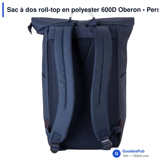 Sac à dos roll-top personnalisable en polyester 600D avec logo - Image 7