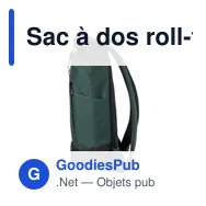 Sac à dos roll-top personnalisable en polyester 600D avec logo - Miniature 9