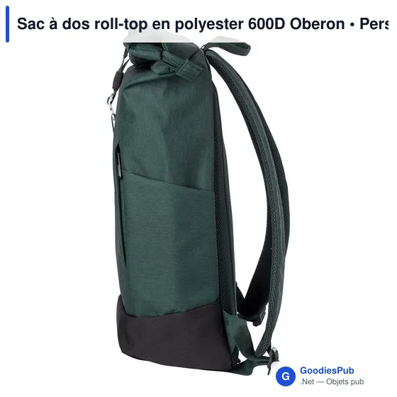 Sac à dos roll-top personnalisable en polyester 600D avec logo - Image 9