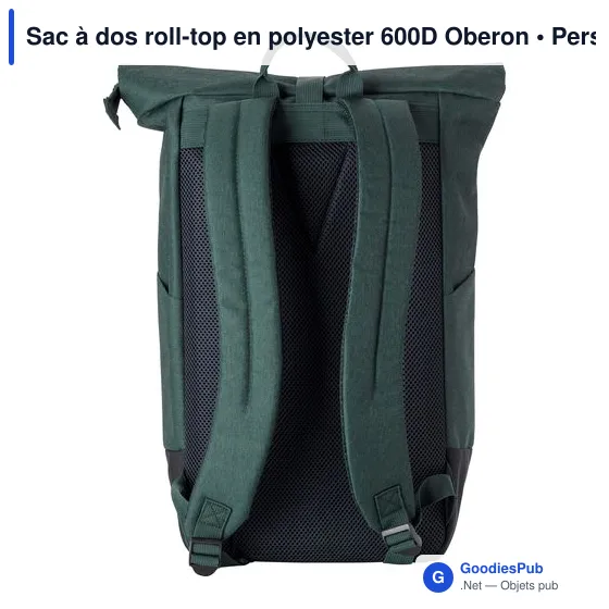 Sac à dos roll-top personnalisable en polyester 600D avec logo - Image 10