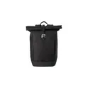 Variante noir - Sac à dos roll-top personnalisable en polyester 600D avec logo