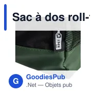 Sac à dos roll-top personnalisable en polyester 600D avec logo - Miniature 12