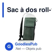 Sac à dos roll-top personnalisable en polyester 600D avec logo - Miniature 6