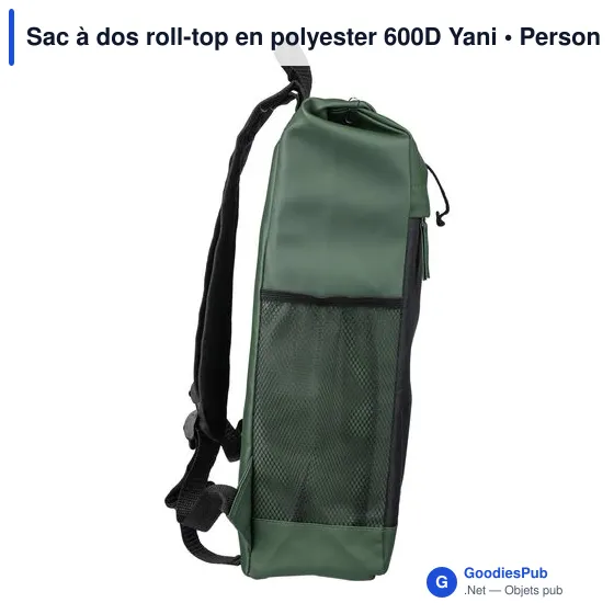 Sac à dos roll-top personnalisable en polyester 600D avec logo - Image 6