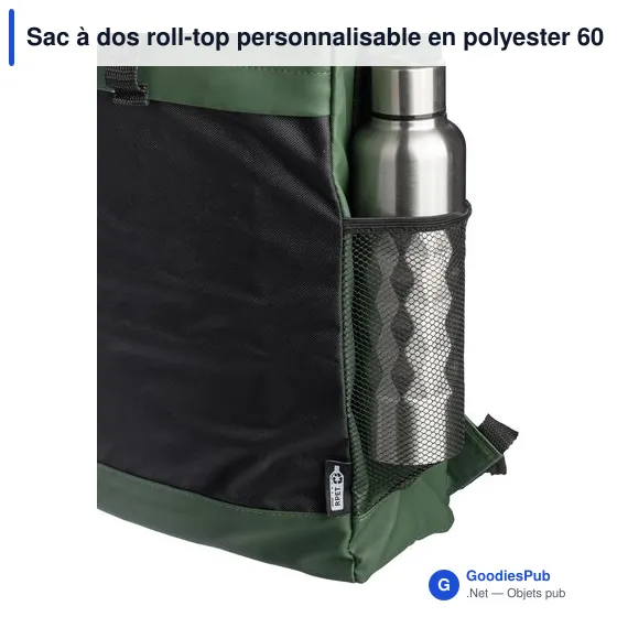Sac à dos roll-top personnalisable en polyester 600D avec logo - Image 10