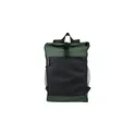 Variante vert - Sac à dos roll-top personnalisable en polyester 600D avec logo