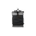 Variante gris - Sac à dos roll-top personnalisable en polyester 600D avec logo
