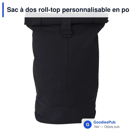 Sac à dos roll-top personnalisable en polyester Micah avec logo