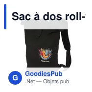 Sac à dos roll-top personnalisable en polyester Micah avec logo - Miniature 2