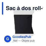 Sac à dos roll-top personnalisable en polyester Micah avec logo - Miniature 3