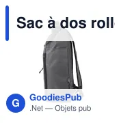 Sac à dos roll-top personnalisable en polyester rPET Evie avec logo - Miniature 4