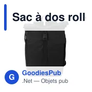 Sac à dos roll-top personnalisable en polyester rPET Evie avec logo - Miniature 6