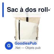 Sac à dos roll-top personnalisable en rPET avec logo - Marlene - Miniature 1