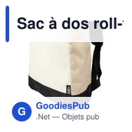 Sac à dos roll-top personnalisable en rPET avec logo - Marlene - Miniature 4