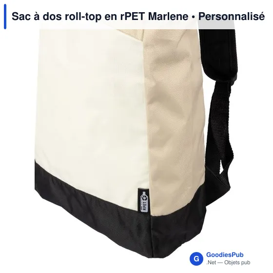Sac à dos roll-top personnalisable en rPET avec logo - Marlene - Image 4