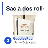 Sac à dos roll-top personnalisable en rPET avec logo - Marlene - Miniature 10