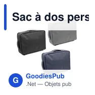 Sac à dos personnalisable RPET pour ordinateur portable 15,6" - Logo - Miniature 11