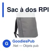 Sac à dos personnalisable RPET pour ordinateur portable 15,6" - Logo - Miniature 3