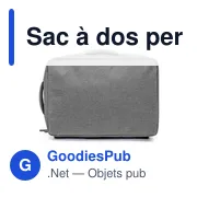 Sac à dos personnalisable RPET pour ordinateur portable 15,6" - Logo - Miniature 6